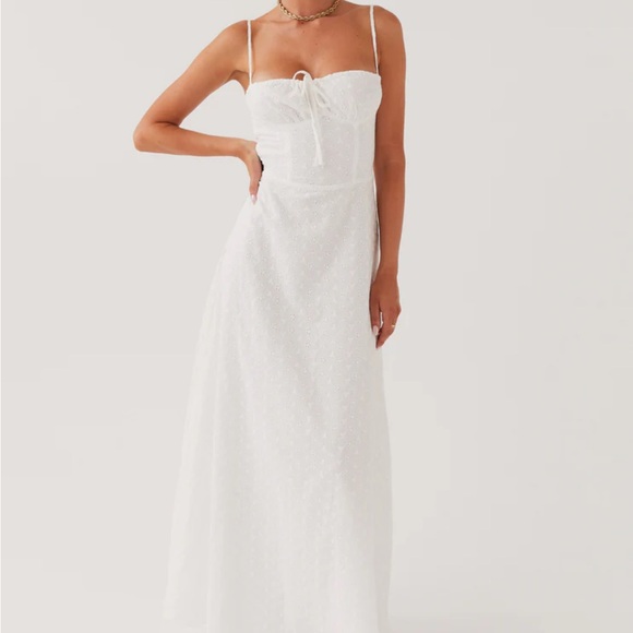 Peppermayo Dresses & Skirts - Peppermayo Elsie Broderie Maxi Dress White